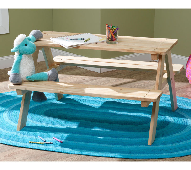 Turtleplay Wooden Kid's Picnic Table — View 2