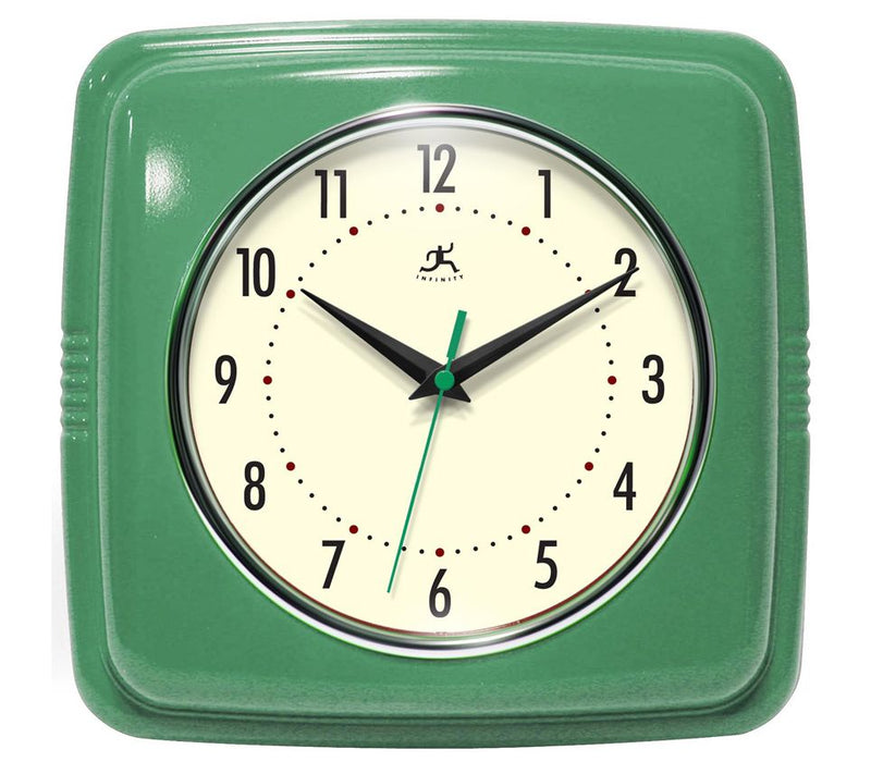 Infinity Instruments 9" Retro Silent Kitchen Clock — View 4