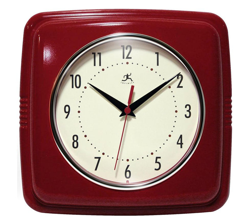 Infinity Instruments 9" Retro Silent Kitchen Clock — View 9