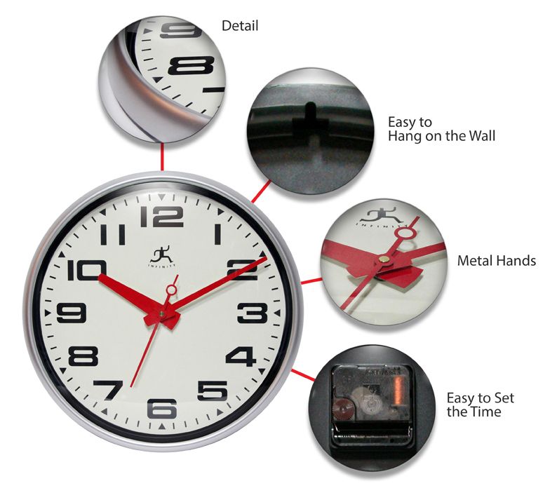 Infinity Instruments Lexington Avenue 15" Business Clock — View 6