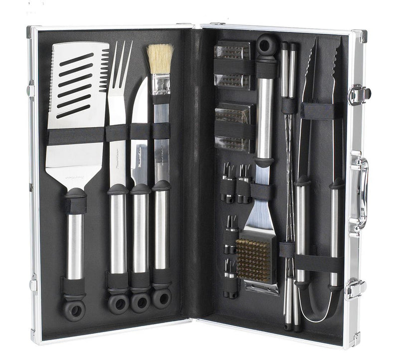Picnic at Ascot 20-Piece Stainless Steel BBQ Tool Set & Case — Main view