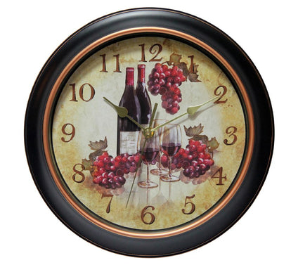 Infinity Instruments Pinot Wine Grapes 12-inchWall Clock