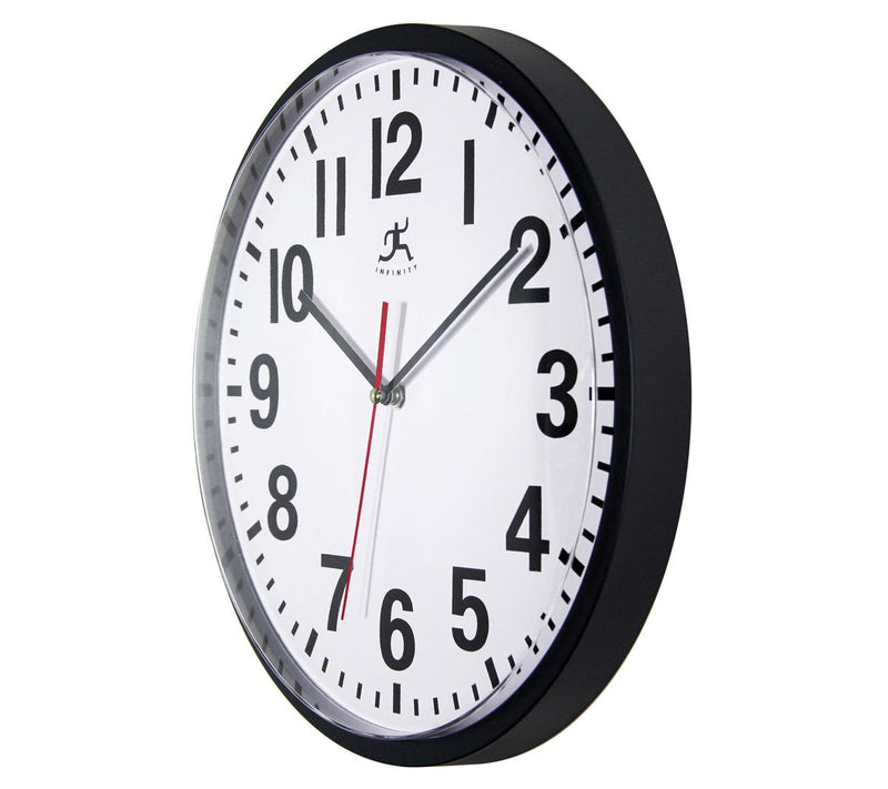 Infinity Instruments Pure 13" Simple Black WallClock — View 4