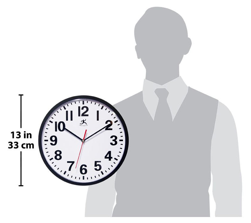 Infinity Instruments Pure 13" Simple Black WallClock — View 5