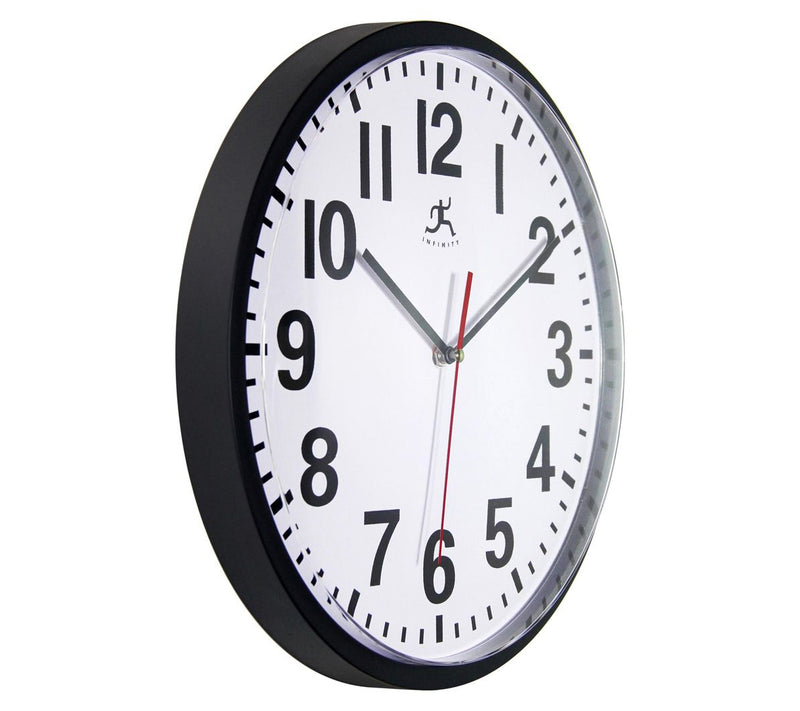 Infinity Instruments Pure 13" Simple Black WallClock — View 3