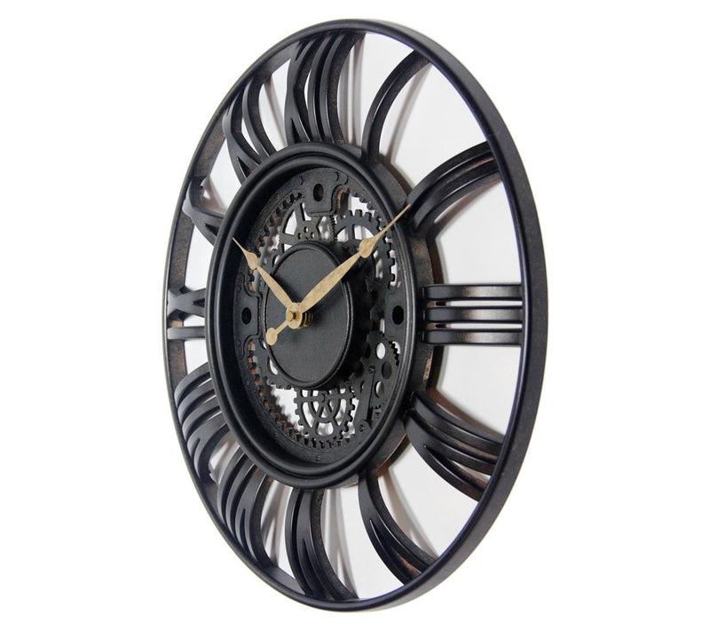 Infinity Instruments Roman Gear Silver 15" WallClock — View 4