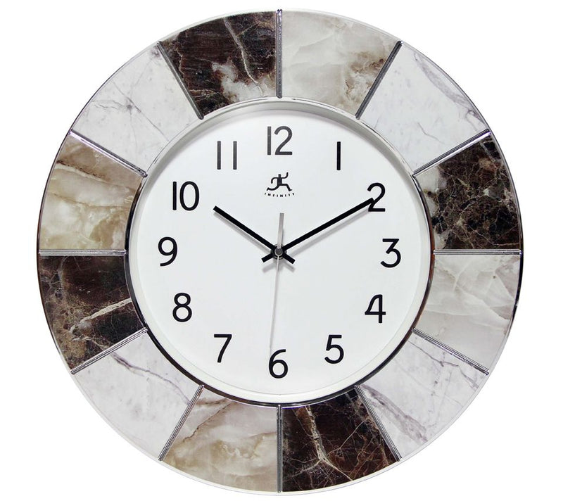 Infinity Instruments Modern Marble 16" Wall Clock — Main view
