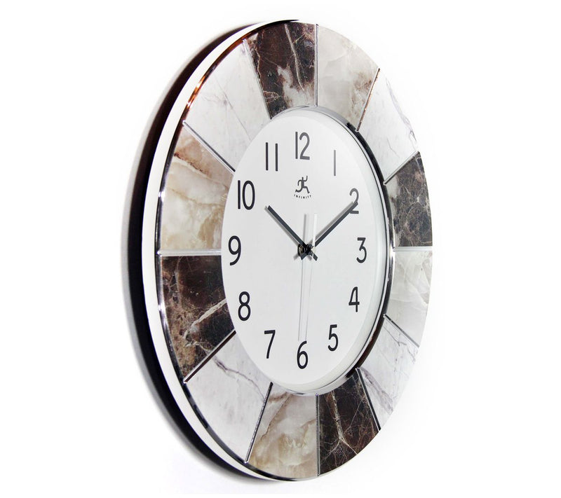 Infinity Instruments Modern Marble 16" Wall Clock — View 3