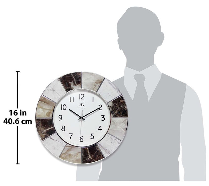 Infinity Instruments Modern Marble 16" Wall Clock — View 5