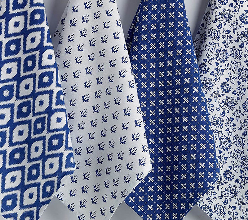 Design Imports 4-Piece Blue Market Kitchen Towels — View 2