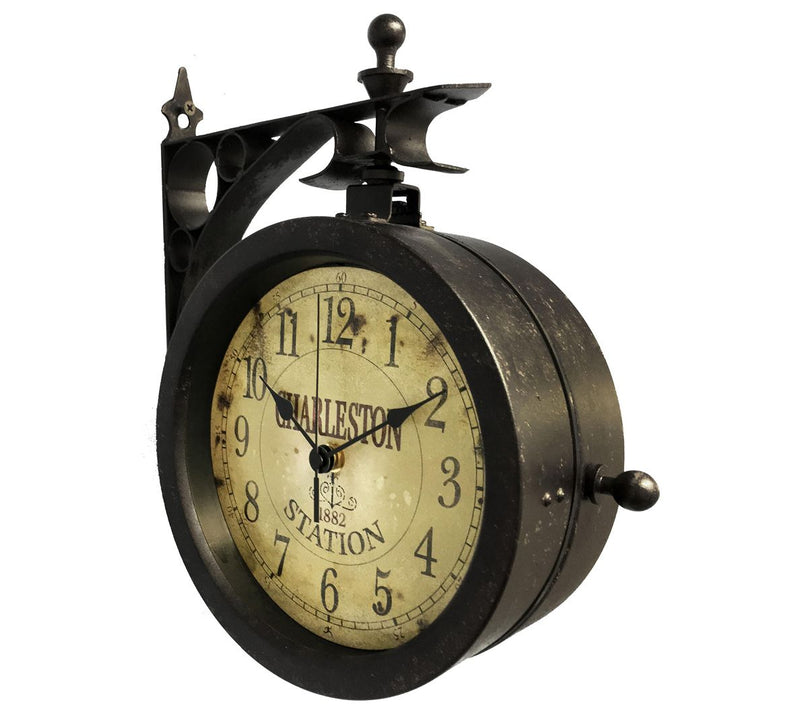 Infinity Instruments Charleston Outdoor Double-Sided Clock — View 3