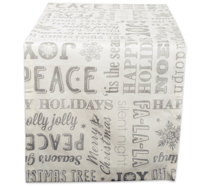 Design Imports Christmas Collage Table Runner 14" x 108"