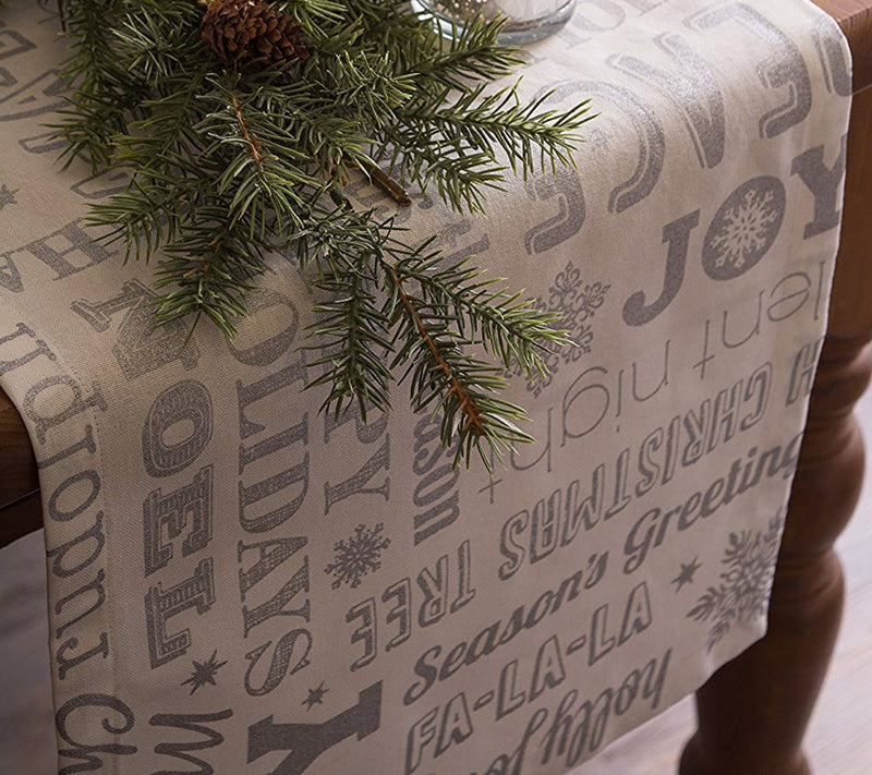 Design Imports Christmas Collage Table Runner 14" x 108" — View 7