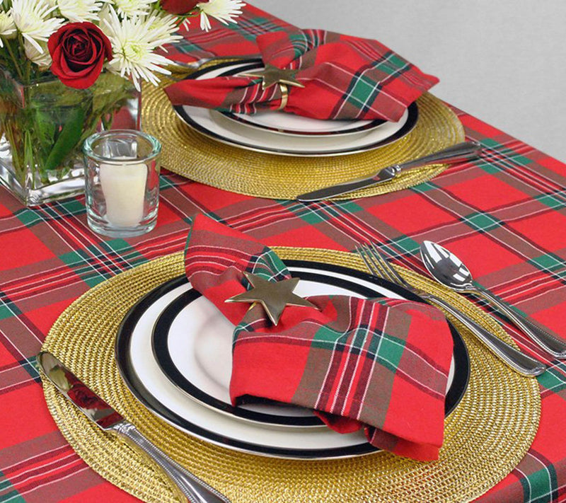 Design Imports Holiday Plaid Tablecloth 60" x 84" — View 3