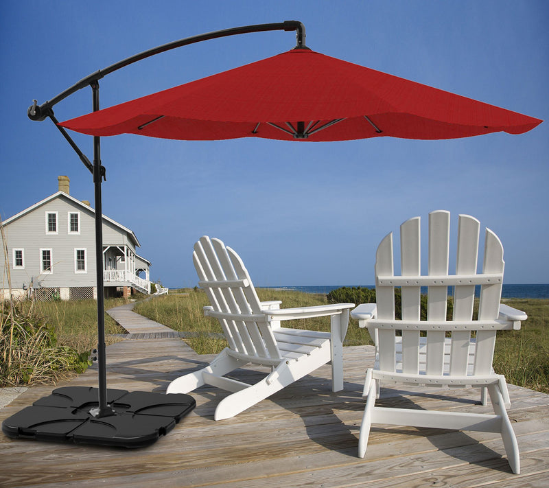 Pure Garden 4-Piece Umbrella Stand Weighted Base with Handle — View 5