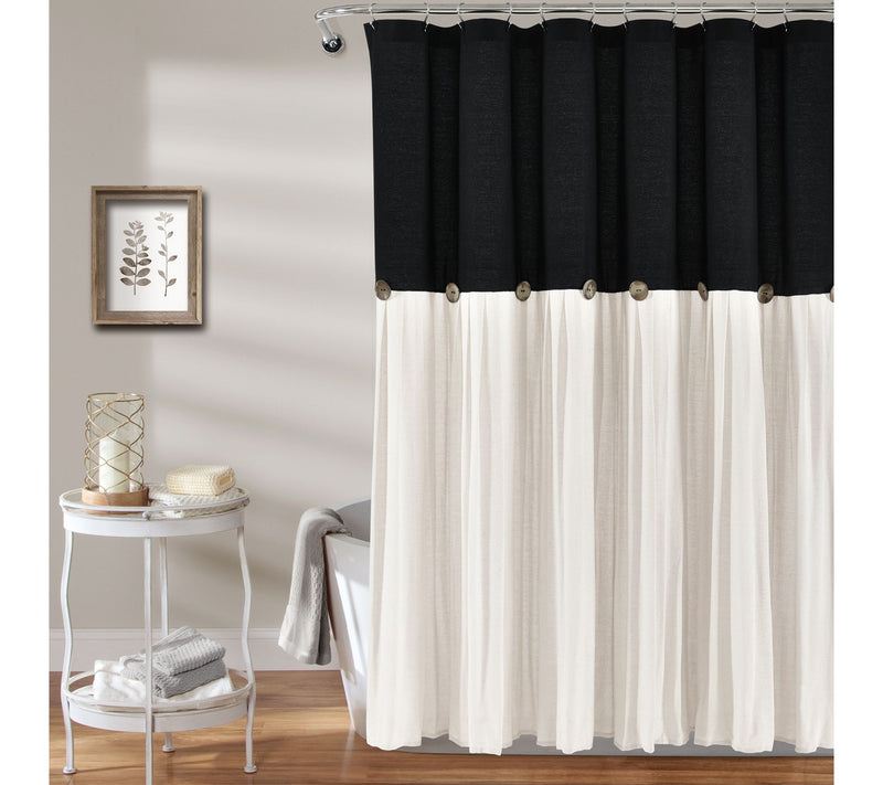 Linen Button 72" x 72" Shower Curtain by Lush Decor — View 11