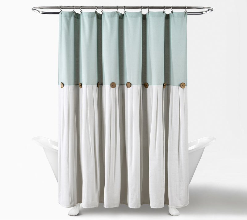 Linen Button 72" x 72" Shower Curtain by Lush Decor — View 22