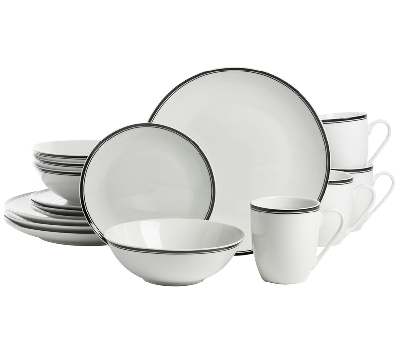 10 Strawberry Street Simply Coupe Banded 16-PcDinnerware Set — View 3