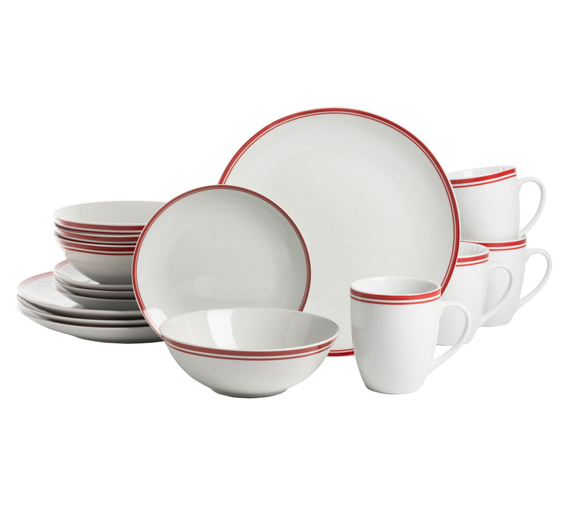 10 Strawberry Street Simply Coupe Banded 16-PcDinnerware Set — View 13