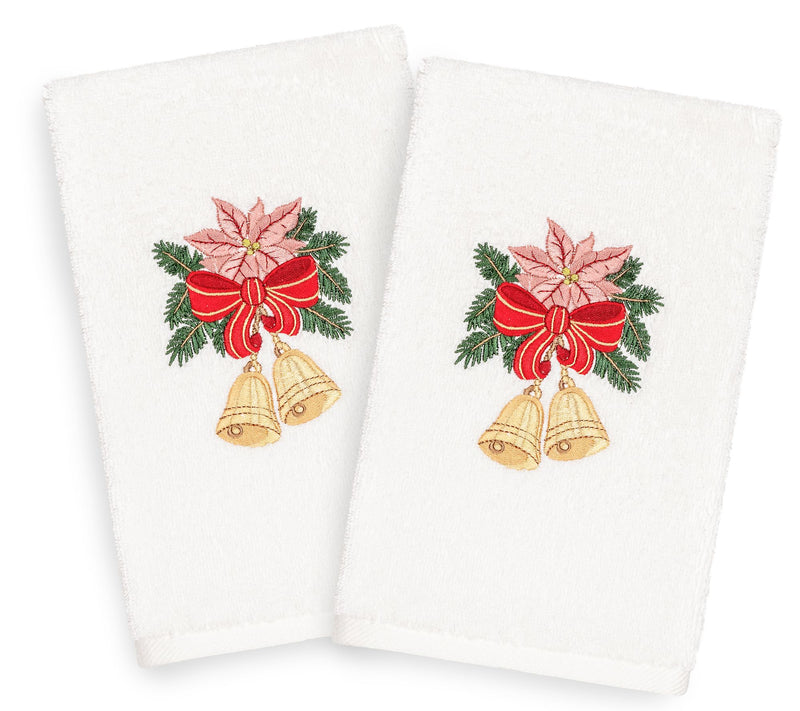 Linum Home Textiles Christmas Bells 2-Piece Hand Towels — Main view