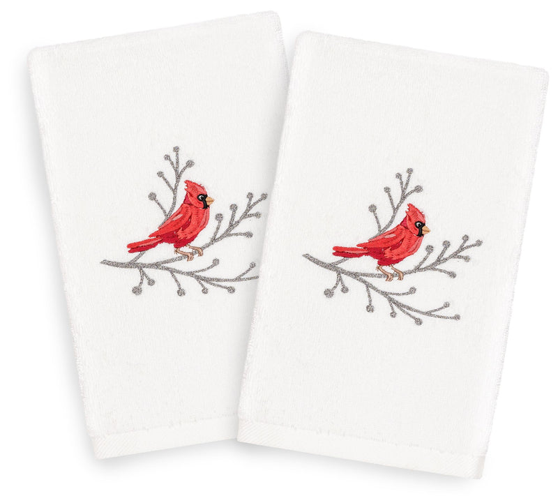 Linum Home Textiles Christmas Cardinal 2-Piec eHand Towels — Main view