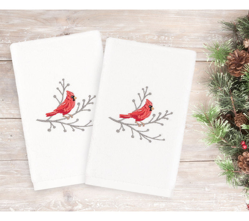 Linum Home Textiles Christmas Cardinal 2-Piec eHand Towels — View 6