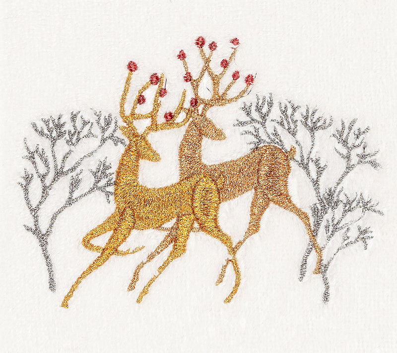 Linum Home Textiles Christmas Deer Pair 2-Piece Hand Towels — View 7