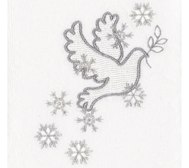 Linum Home Textiles Christmas Dove 2-Piec e HanTowels — View 7