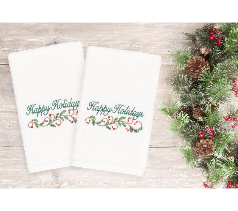 Linum Home Textiles Happy Holidays 2-Piece Hand Towels — View 6