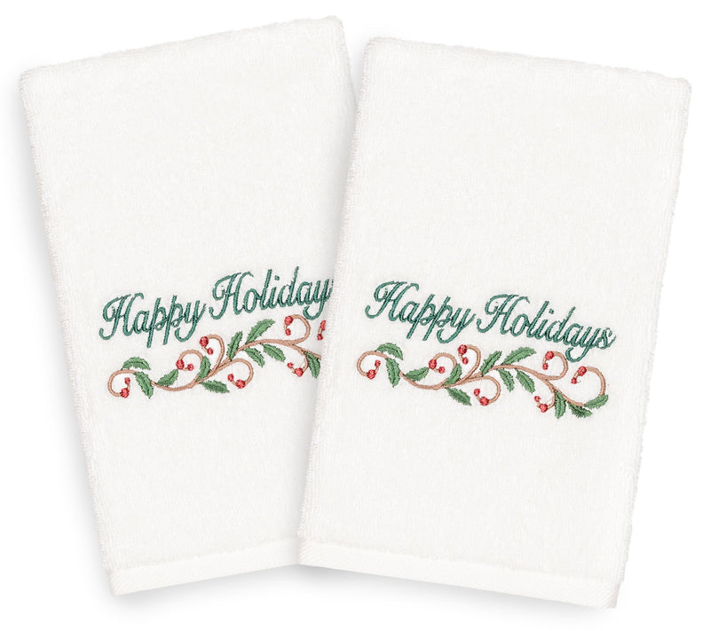 Linum Home Textiles Happy Holidays 2-Piece Hand Towels — View 5