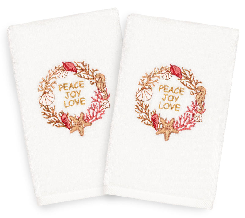 Linum Home Textiles Christmas Peace 2-Piece Hand Towels — Main view