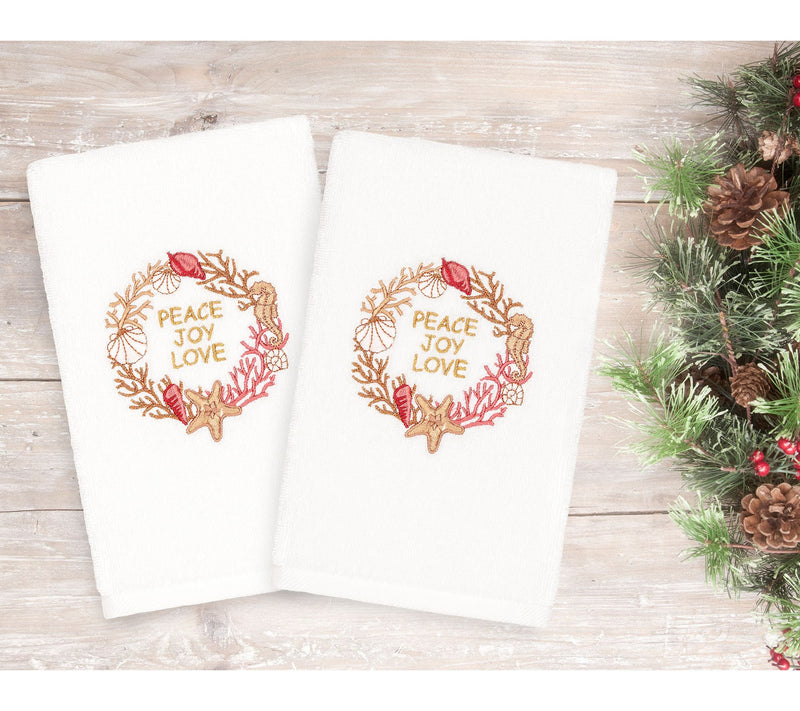 Linum Home Textiles Christmas Peace 2-Piece Hand Towels — View 6