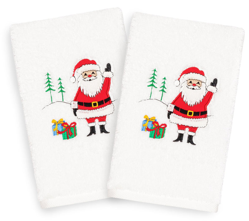 Linum Home Textiles Christmas Santa Waving 2-Piece Hand Towels — View 5