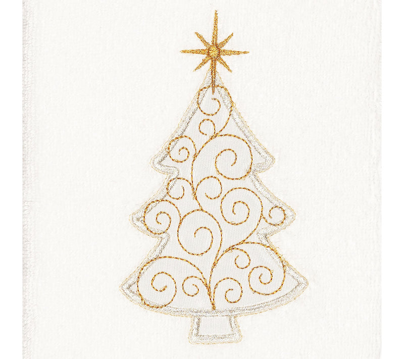 Linum Home Textiles Christmas Scroll Tree 2-Piece Hand Towels — View 7