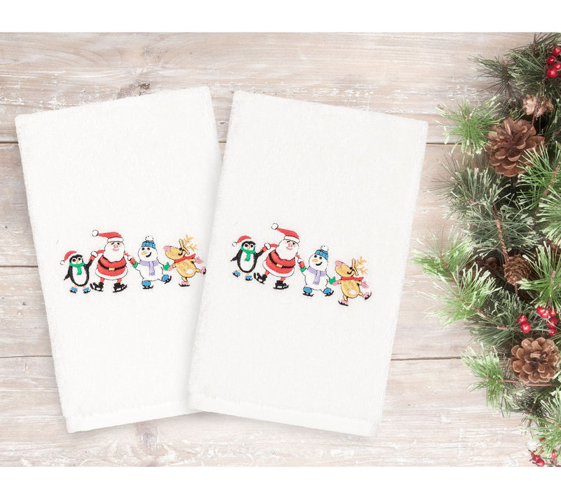 Linum Home Textiles Christmas Skating Party 2-PC Hand Towels — View 6
