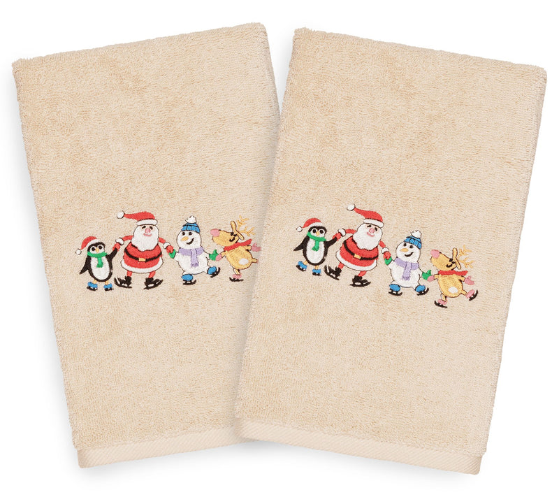 Linum Home Textiles Christmas Skating Party 2-PC Hand Towels — View 5