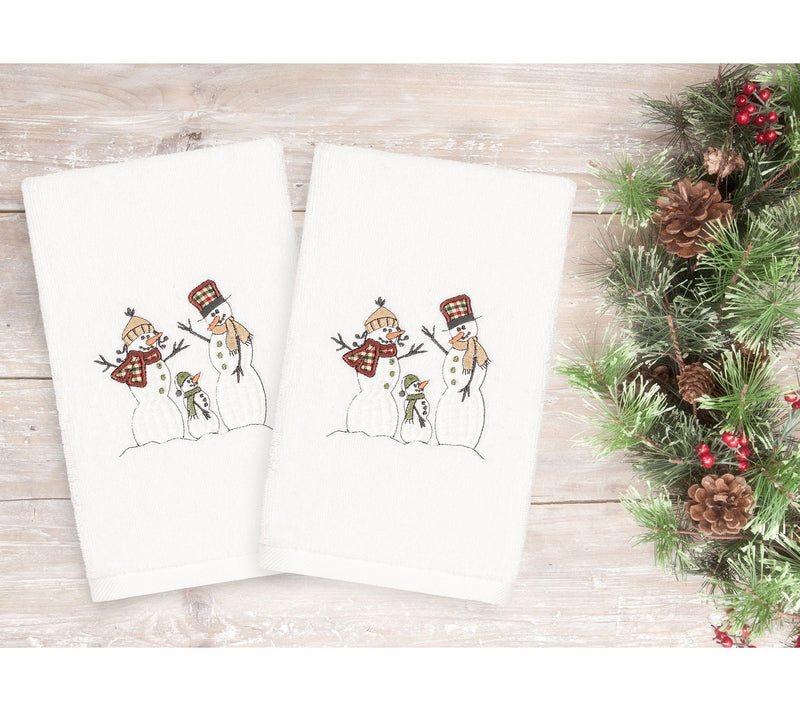 Linum Home Textiles Christmas Snow Family 2-Piece Hand Towels — View 6