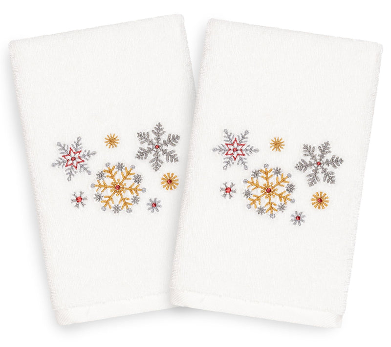 Linum Home Textiles Christmas Snowfall 2-Piec eHand Towels — Main view