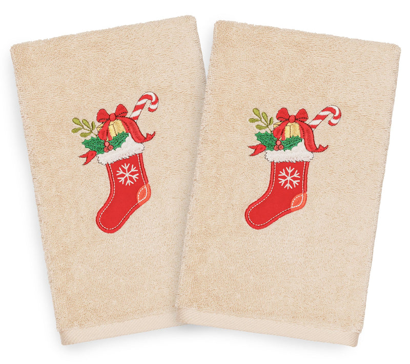 Linum Home Textiles Christmas Stocking 2-Piece Hand Towels — View 5