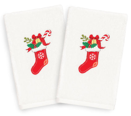 Linum Home Textiles Christmas Stocking 2-Piece Hand Towels