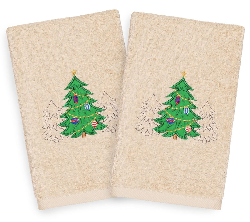 Linum Home Textiles Christmas Three Trees 2-Piece Hand Towels — View 5