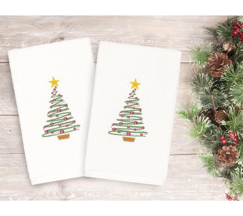 Linum Home Textiles Christmas Tree 2-Piece HandTowels — View 6