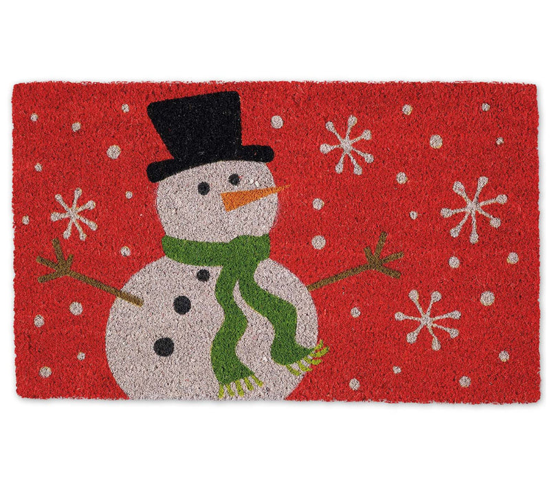 DII Snowman Natural Coir Doormat with Nonslip Back — Main view