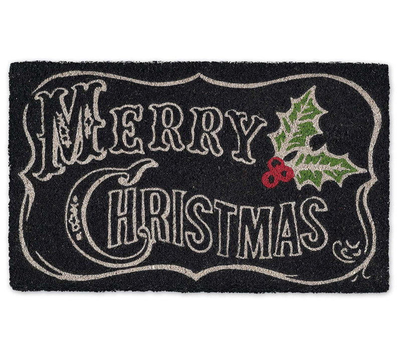 DII Merry Christmas Chalkboard Natural Coir Doormat — Main view