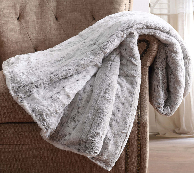 Christian Siriano NY Snow Leopard Faux Fur Throw with Gift Box — View 3