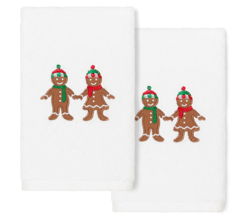 Linum Home Textiles Christmas Gingerbread 2-Piece Hand Towels — View 3