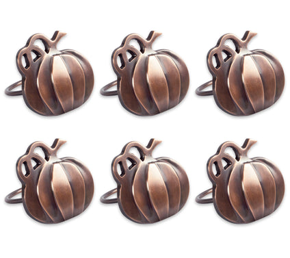 Design Imports Set of 6 Thanksgiving Pumpkin Napkin Rings