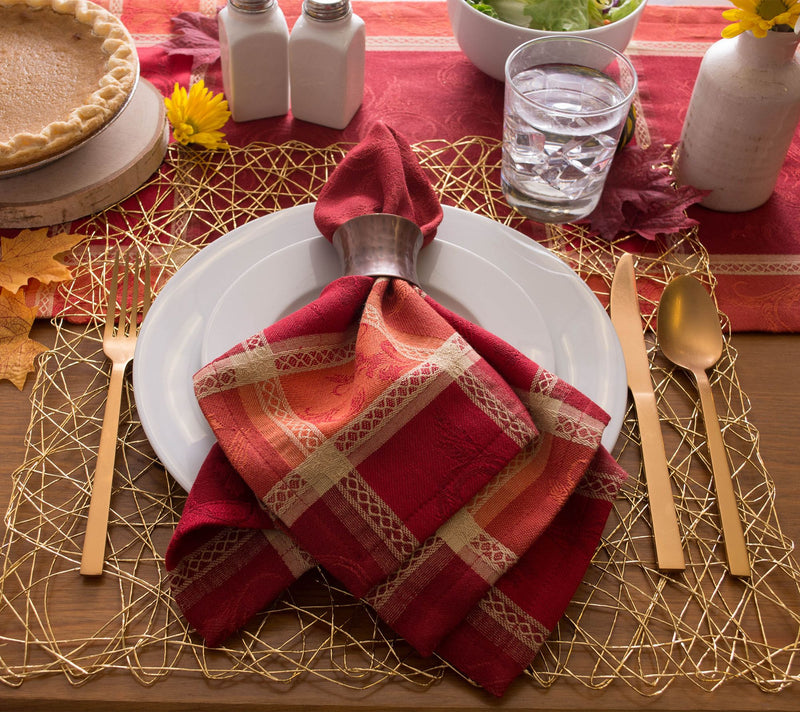 Design Imports Set of 6 Harvest Wheat JacquardCloth Napkins — View 3