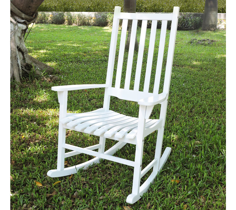 Northbeam Traditional Rocking Chair - White — View 6