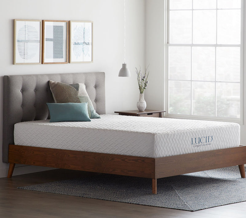 Lucid Comfort Collection 10" Gel Foam Queen Mattress — View 7